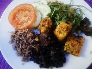 beans, rice, chickpeas etc. at Jardim das Cerejas - Chiado in Lisbon