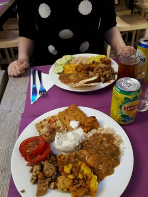 our first plate of food! at Jardim das Cerejas - Chiado in Lisbon