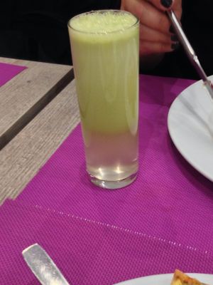 Apple and ginger juice at Jardim das Cerejas - Chiado in Lisbon