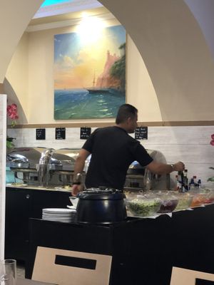 All the options. Plus desserts in a display case at Jardim das Cerejas - Chiado in Lisbon