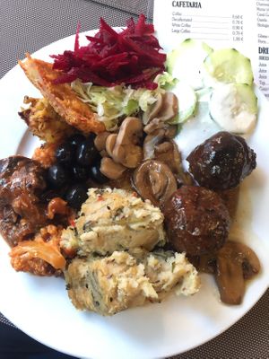 Mix of foods  at Jardim das Cerejas - Chiado in Lisbon