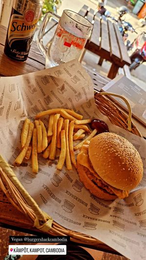 Vegan Burger at Burgershack in Kampot
