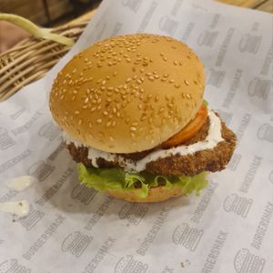 Seitan burger at Burgershack in Kampot
