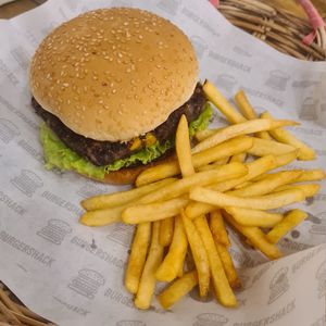 Black bean burger at Burgershack in Kampot