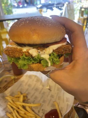 Seitan burger ($3.50)  at Burgershack in Kampot