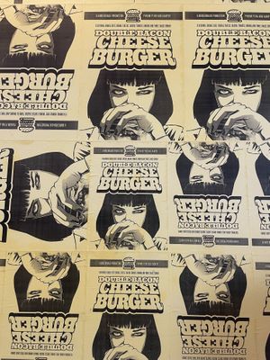 Wall art  at Burgershack in Kampot