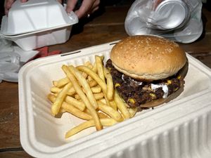 Bean burger   at Burgershack in Kampot