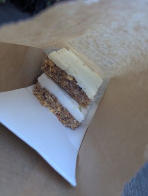 Coconut lemon and passionfruit slices at Rafter & Rose in Ipswich