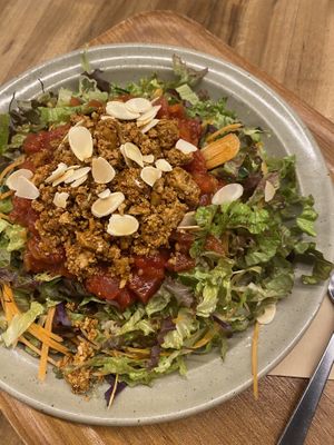 Veggie Taco Rice  at Rakuen Cafe in Naha