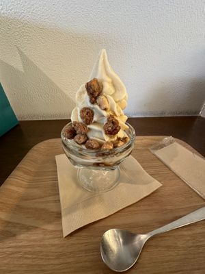 Amagashi sundae   at Rakuen Cafe in Naha