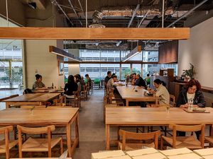 Seatings at Rakuen Cafe in Naha