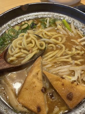 The noodles   at Takesan Ramen - Obuse in Nagano