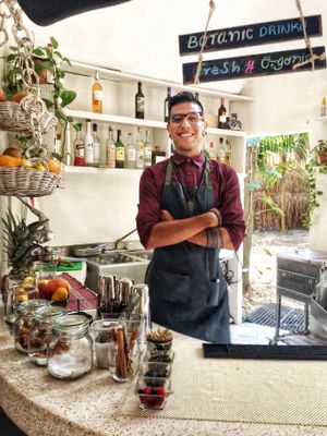 the botanical bar at Vespertina in Tulum