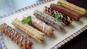 ELEVEN CHURROS at Churros Chilin-no-suzu in Yomitan