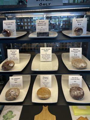 The pastry case! at Palm Greens Cafe in Palm Springs