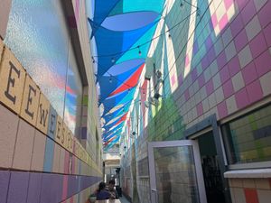 Feels like sitting in Greenwich Village...  at Palm Greens Cafe in Palm Springs