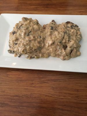 Vegan biscuits and gravy at Palm Greens Cafe in Palm Springs