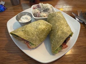 Falafel Wrap at Palm Greens Cafe in Palm Springs