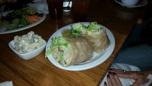 Chickenless Caesar Wrap at Palm Greens Cafe in Palm Springs