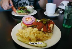 Vegan Haystack Sandwich at Palm Greens Cafe in Palm Springs