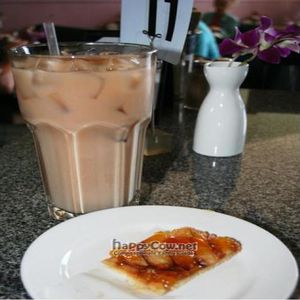 Iced Chai Latte (with soy milk) at Palm Greens Cafe in Palm Springs