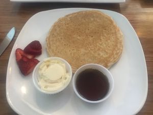 Gf and vegan pancake at Palm Greens Cafe in Palm Springs