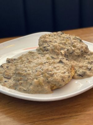 Biscuits and gravy at Palm Greens Cafe in Palm Springs