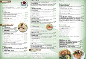 Menu at Easy Health in Pattaya