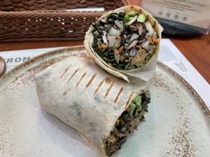 Mega veggie wrap, 275 baht  at Easy Health in Pattaya