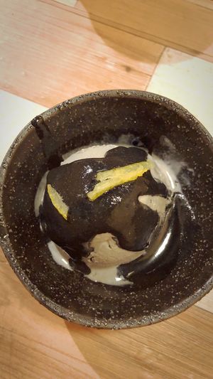 Sesame ice cream. at Orange Shokudou オレンジ食堂 in Okinawa