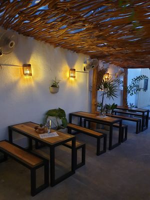 Clean and funky place off the main beach road at No Fish Today in Weligama