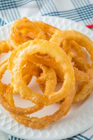 Crispy Homemade onion rings - VEGAN  at Sababa in Chiang Mai