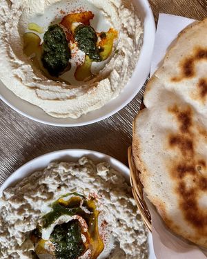 Hummus & babaganush at Sababa in Chiang Mai