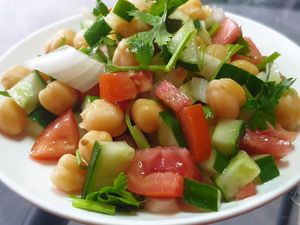 Chickpeas salad at Sababa in Chiang Mai