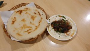 Hummus with eggplant plants by #chefjeab 

#sababacm #lifeissababa #hummuscm #hummuseggplant at Sababa in Chiang Mai