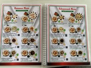 Vegan menu   at Sababa in Chiang Mai