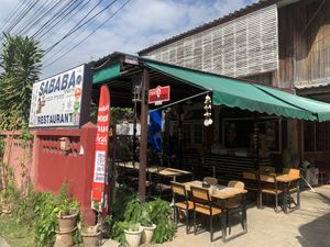 Outdoor seating    at Sababa in Chiang Mai