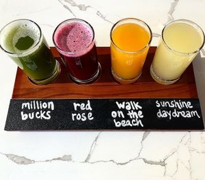 Cold-Pressed, locally sourced juice  at Good Life Organics in Shillington