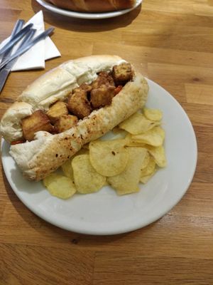 Tofu chicken sandwich at The Funky Monkey in Stockport