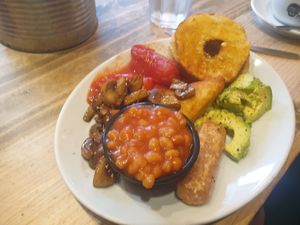 Diddy vegan breakfast at The Funky Monkey in Stockport