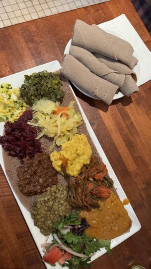 Vegan platter  at Chercher in Washington