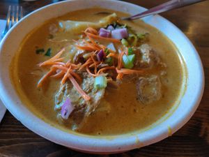 Khao Soi Curry. Vegan if you replace the egg noodles for flat noodles. at SkyIce in Brooklyn