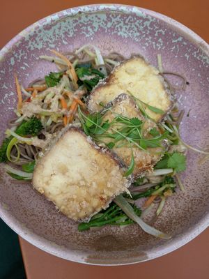 Smoked tofu soba at Friend of Mine  in Bridge Of Allan