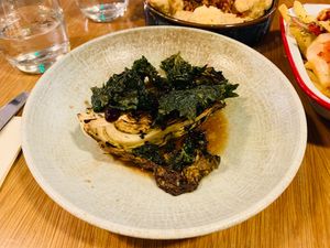 Hispi Cabbage. Very tasty. at Friend of Mine  in Bridge Of Allan