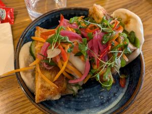 Tofu bao, amazing at Friend of Mine  in Bridge Of Allan