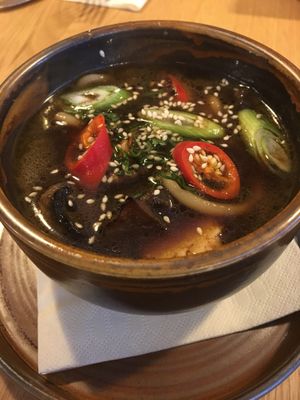 Miso soup at Friend of Mine  in Bridge Of Allan