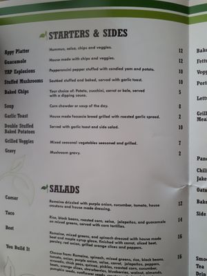 Menu at Fresh Start Bistro in Campbell River