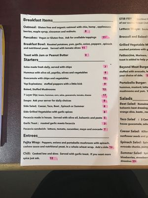 New menu  at Fresh Start Bistro in Campbell River