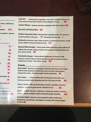 New menu  at Fresh Start Bistro in Campbell River