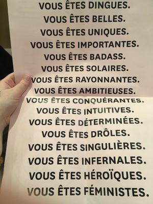 Other side of the menu at Make My Lemonade in Paris